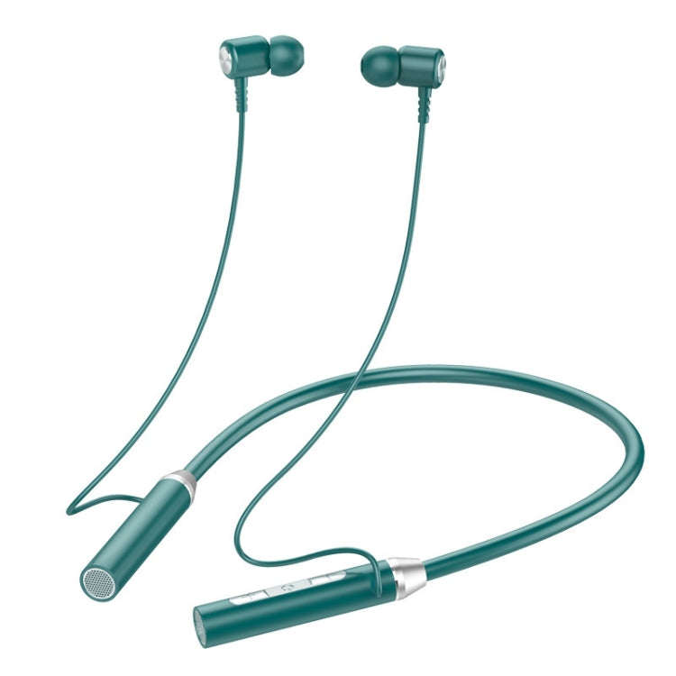 BT-63 Wireless Bluetooth Neck-mounted Magnetic Headphone(Green)