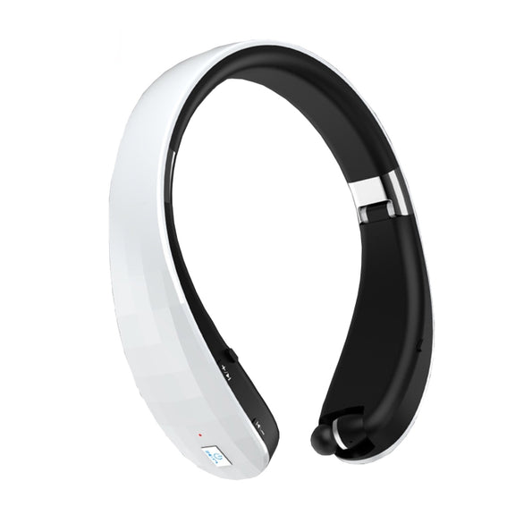 Telescopic Neck-Mounted Folding Bluetooth Earphone(White)