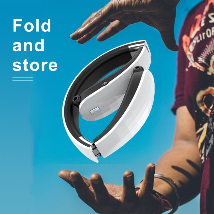 Telescopic Neck-Mounted Folding Bluetooth Earphone(White)