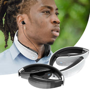 Telescopic Neck-Mounted Folding Bluetooth Earphone(Black)