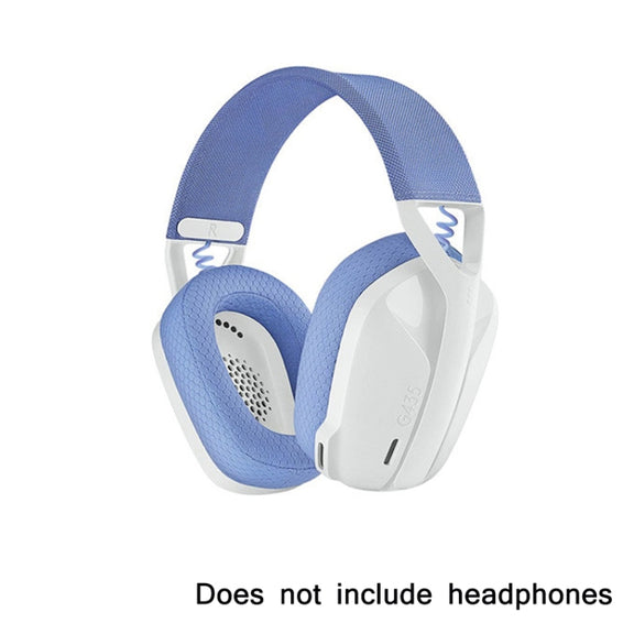 1 Pair Sponge Earmuff Headrest Pad For Logitech G435, Color: Blue Headbeam