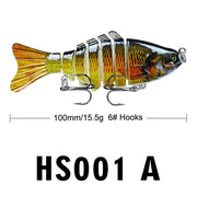2 PCS PROBEROS HS001 10cm 15.5g Road Sub-Fish Bait Plastic Hard Bait(A)