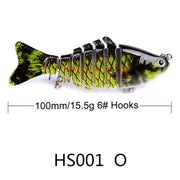 2 PCS PROBEROS HS001 10cm 15.5g Road Sub-Fish Bait Plastic Hard Bait(O)