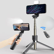 L03S Bluetooth Fill Light Tripod Integrated Selfie Stick(Black)