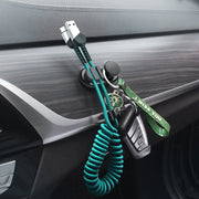 3 PCS Car Sticky Storage Data Cable Hook(Black)