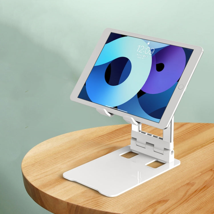 Desktop Foldable Liftable Anti-Skid Mobile Phone And Tablet Stand(White)