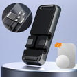 2 PCS S15 Magnetic Aluminum Alloy Bracket Data Cable Storage Sticker Car Phone Holder(Black) - Car Holders by PMC TechLife | Online Shopping South Africa | PMC TechLife