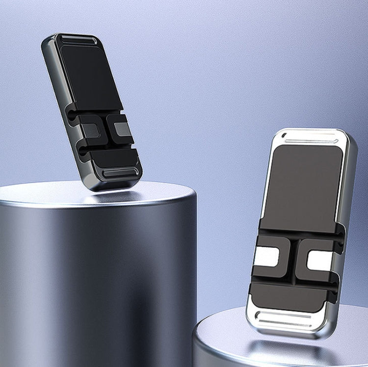 2 PCS S15 Magnetic Aluminum Alloy Bracket Data Cable Storage Sticker Car Phone Holder(Black)
