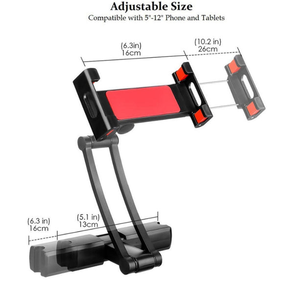 PB-45B Car Rear Aluminum Alloy Telescopic Mobile Phone Holder(Black Color Box)