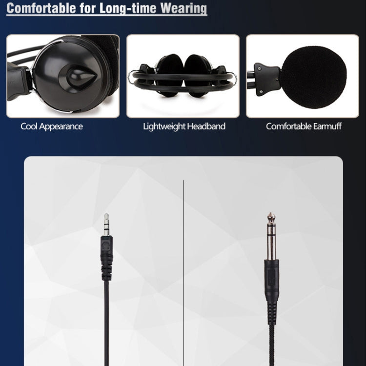Soyto SY808MV Online Class Office Computer Headset, Cable Length: 1.6m, Color: Black 3.5mm