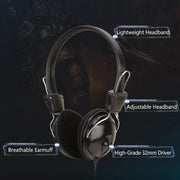 Soyto SY808MV Online Class Office Computer Headset, Cable Length: 1.6m, Color: Black 3.5mm