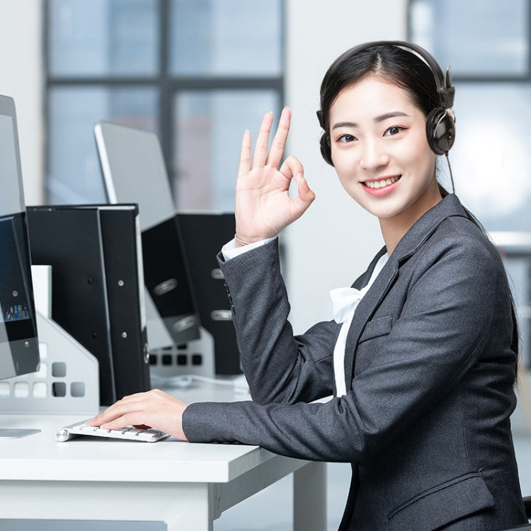 Soyto SY808MV Online Class Office Computer Headset, Cable Length: 1.6m, Color: Black 6.5mm