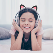 T6 Cute Cat Ear Decoration for Headphones(Black)
