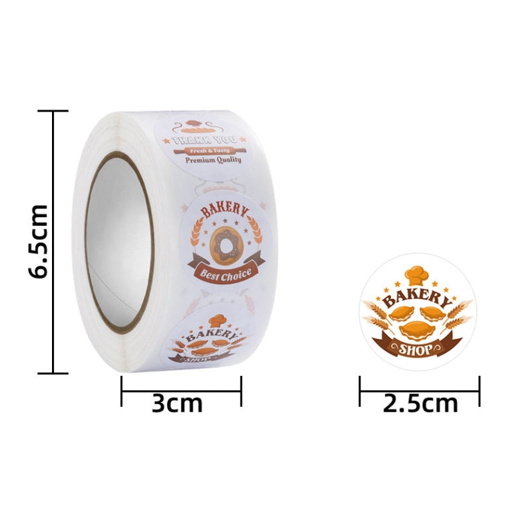 Bakery Cake Shop Cartoon Cute Sticker Decorative Sealing Sticker, Size: 2.5cm / 1 Inch(HA021)