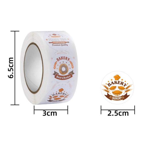 Bakery Cake Shop Cartoon Cute Sticker Decorative Sealing Sticker, Size: 2.5cm / 1 Inch(HA015)