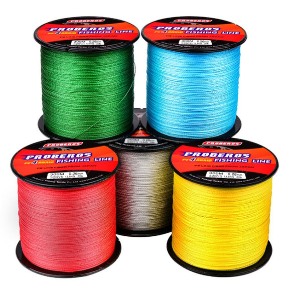 PROBEROS 4 Edited 300M Fish Line, Line number: 4.0 / 40LB(Green)