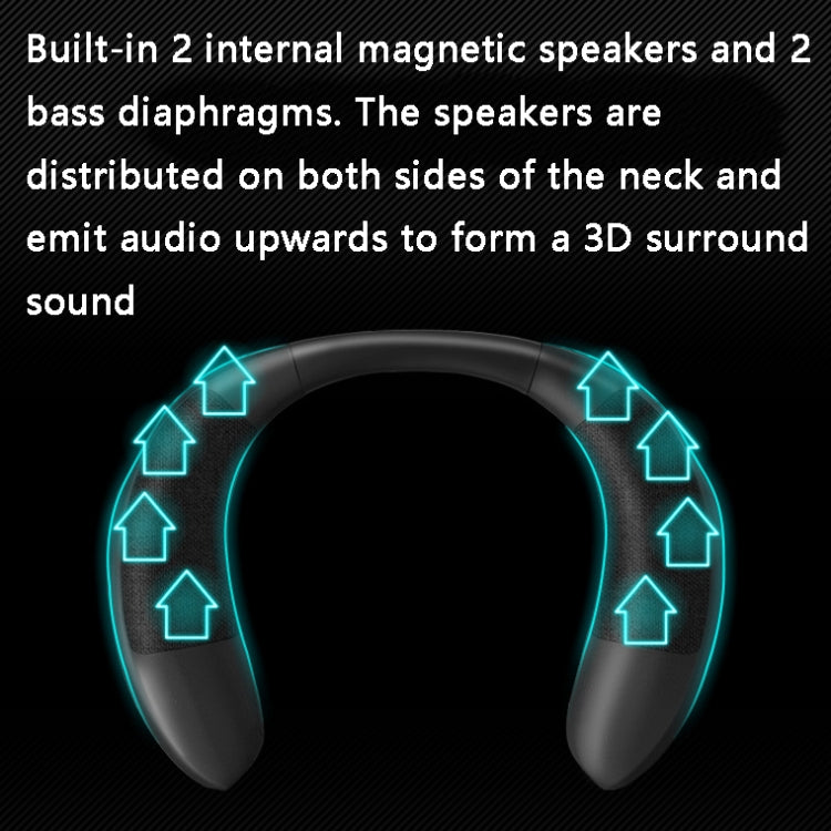 EBS-909 Portable Neck-mounted Wireless Bluetooth Speaker(Black)