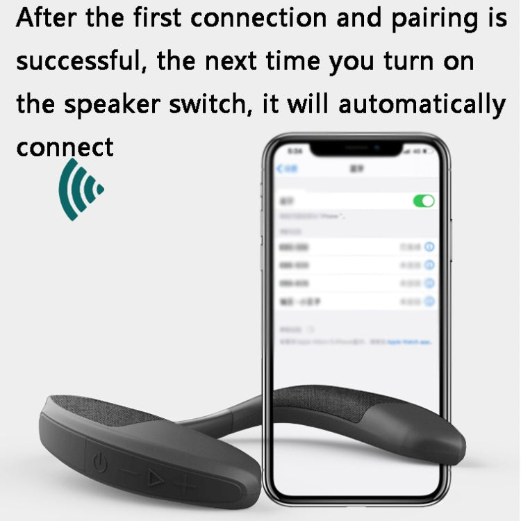 EBS-909 Portable Neck-mounted Wireless Bluetooth Speaker(Black)