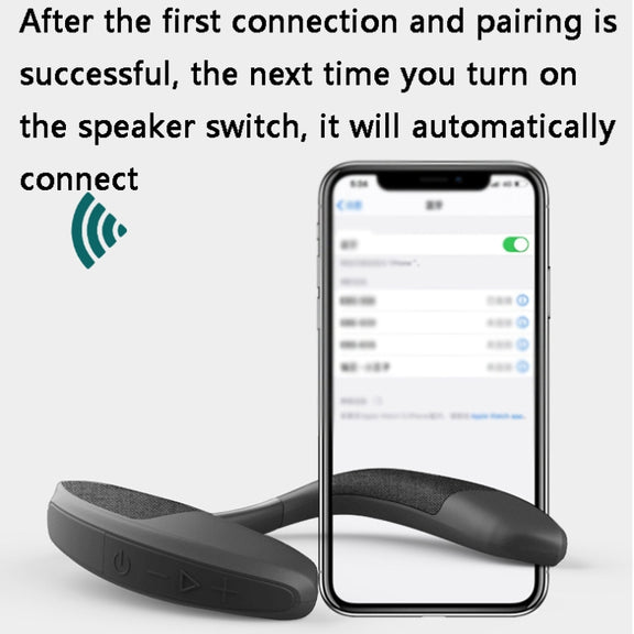 EBS-909 Portable Neck-mounted Wireless Bluetooth Speaker(Black)