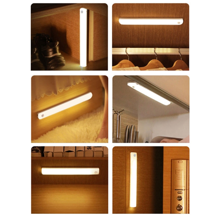 Magnetic Rechargeable Cabinet Bedside Human Body Induction Lamp, Specification: 200 mAh Without Switch 15cm(Yellow Light)