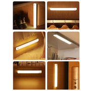 Magnetic Rechargeable Cabinet Bedside Human Body Induction Lamp, Specification: 200 mAh Without Switch 15cm(Yellow Light)