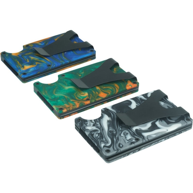 RFID Anti-Degaussing Resin Ultra-Thin Card Holder(Blue)