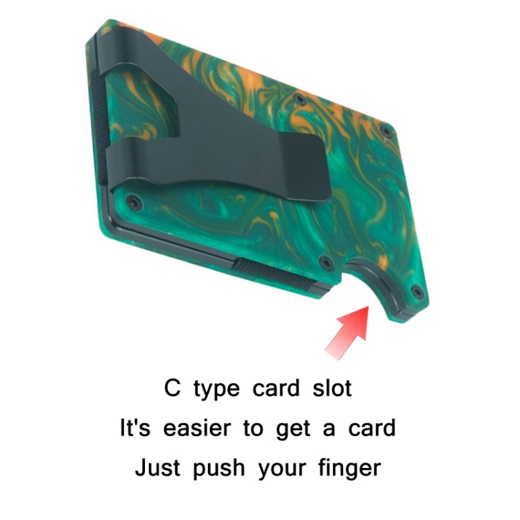 RFID Anti-Degaussing Resin Ultra-Thin Card Holder(Blue)