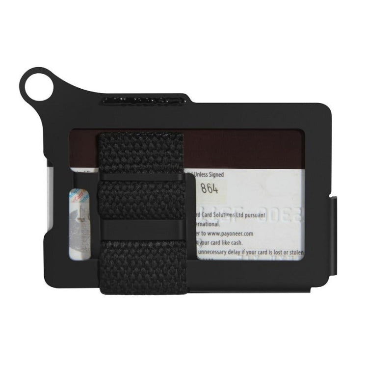 Metal Fabric Credit Card Holder Men Wallets(Black)