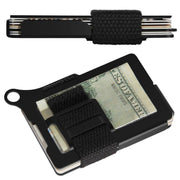 Metal Fabric Credit Card Holder Men Wallets(Black)