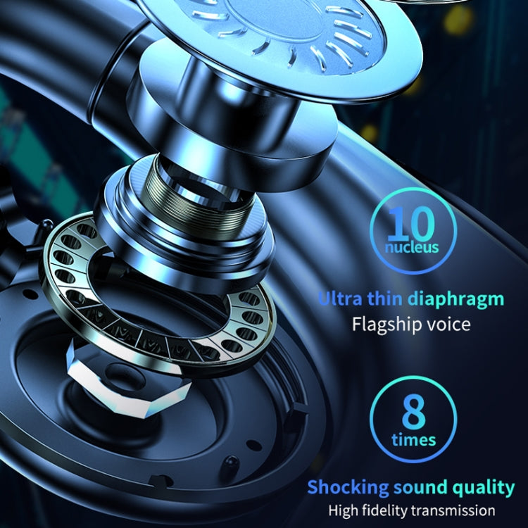 M99 Bluetooth V5.2 Single Earhook Business Headphone(Black+Blue)