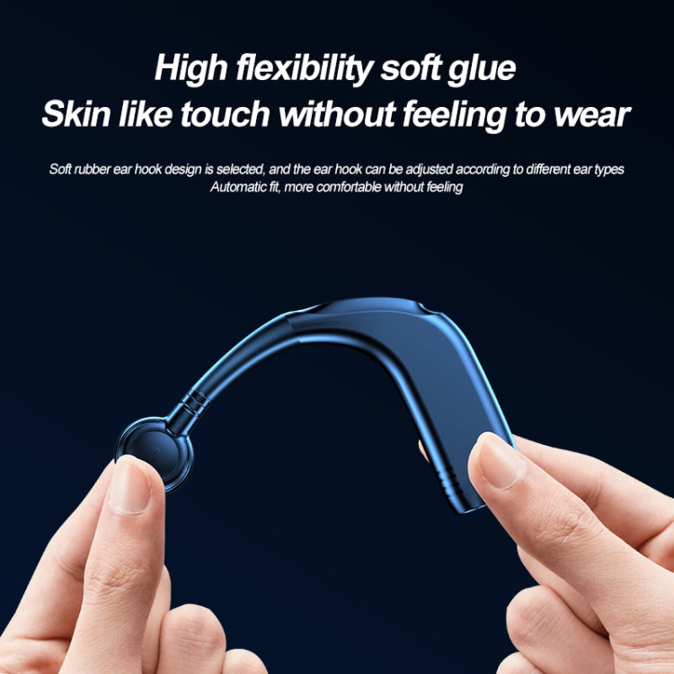 M99 Bluetooth V5.2 Single Earhook Business Headphone(Black+Blue)
