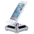 Solar Turntable Mobile Phone Stand Display Stand With Coloful Light(Silver) - Desktop Holder by PMC TechLife | Online Shopping South Africa | PMC TechLife