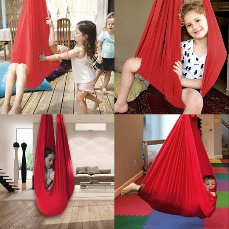 Kids Elastic Hammock Indoor Outdoor Swing, Size: 1.5x2.8m (Black)