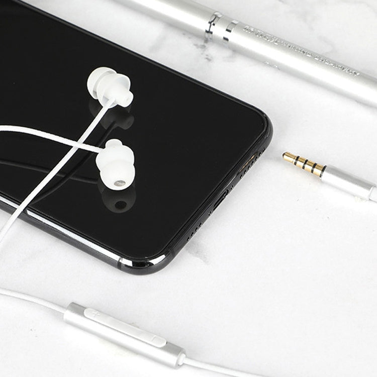 EN3900 3.5mm Plug In-Ear Wired Control Earphone with Mic(White)
