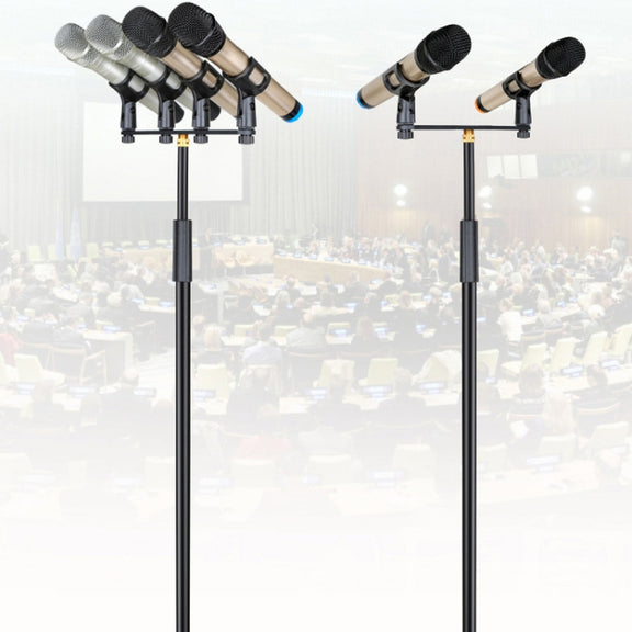 A18 Four-headed  Microphone Clip Aluminum Pole Microphone Accessories