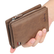 Baellerry D3216 Men Short Vertical Multi-Card Snap Coin Purse(Brown)