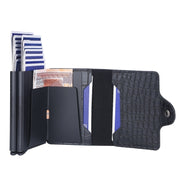 Baellerry K9171 RFID Anti-Magnetic Card Holder Crocodile Pattern Card Holder(Red)
