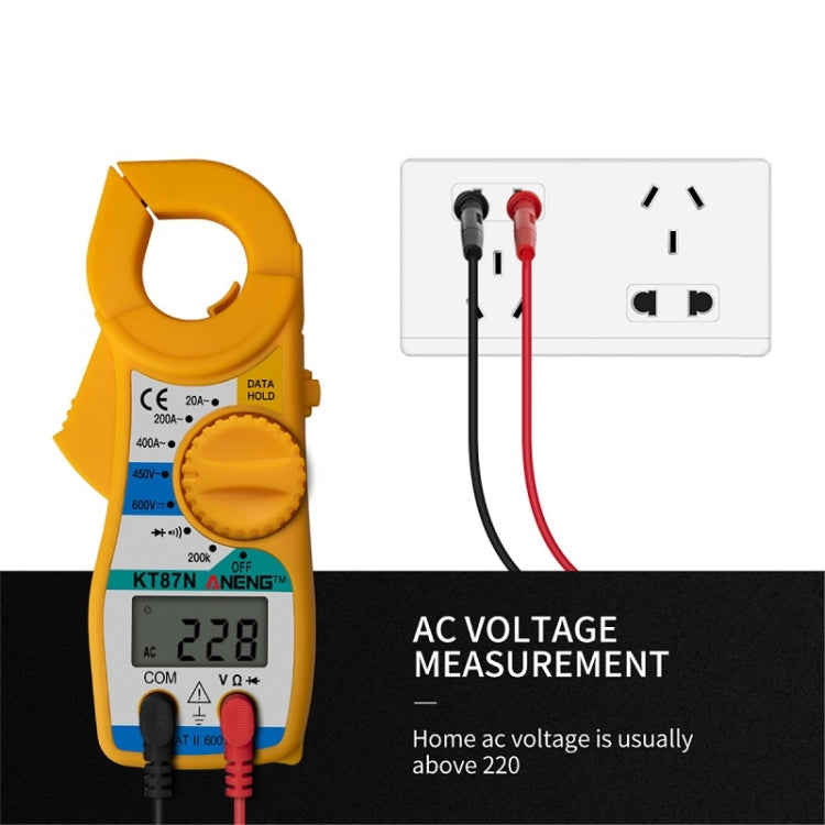 ANENG KT-87N Clamp Voltage And Current Measuring Multimeter(Red)