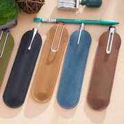 Single Pen Bag Handmade Line Pen Holder, Size: Large(Camel)
