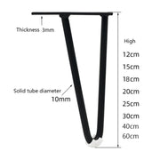 LH-S0006 Metal Furniture Support Legs, Height: 12cm(Titanium)