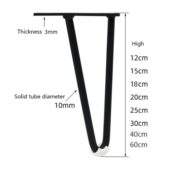 LH-S0006 Metal Furniture Support Legs, Height: 12cm(Titanium)