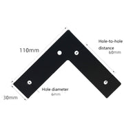 LH-S0006 Metal Furniture Support Legs, Height: 15cm(Titanium)