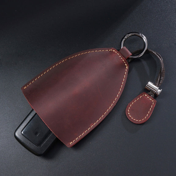 18Y-009 Vintage Handmade Leather Car Pull-Out Key Case(Plant Tanned Leather)