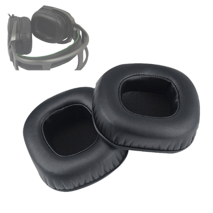 1 Pair Sponge Earpads for Razer Tiamat 7.1 Headset(Black)