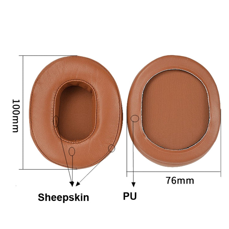 1 Pair Sponge Earmuff for Audio-Technica ATH-M50 / M40 / M50X / MSR7, Color: Sheepskin-Khaki