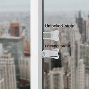 Children Sliding Rail Door And Window Safety Lock(White)