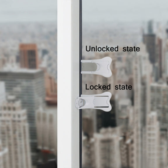 Children Sliding Rail Door And Window Safety Lock(White)