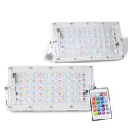 50W LED RGB Water-resistant Ultra-light Outdoor Flood Light with Remote Control