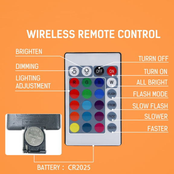 50W LED RGB Water-resistant Ultra-light Outdoor Flood Light with Remote Control