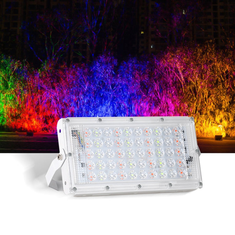 50W LED RGB Water-resistant Ultra-light Outdoor Flood Light with Remote Control